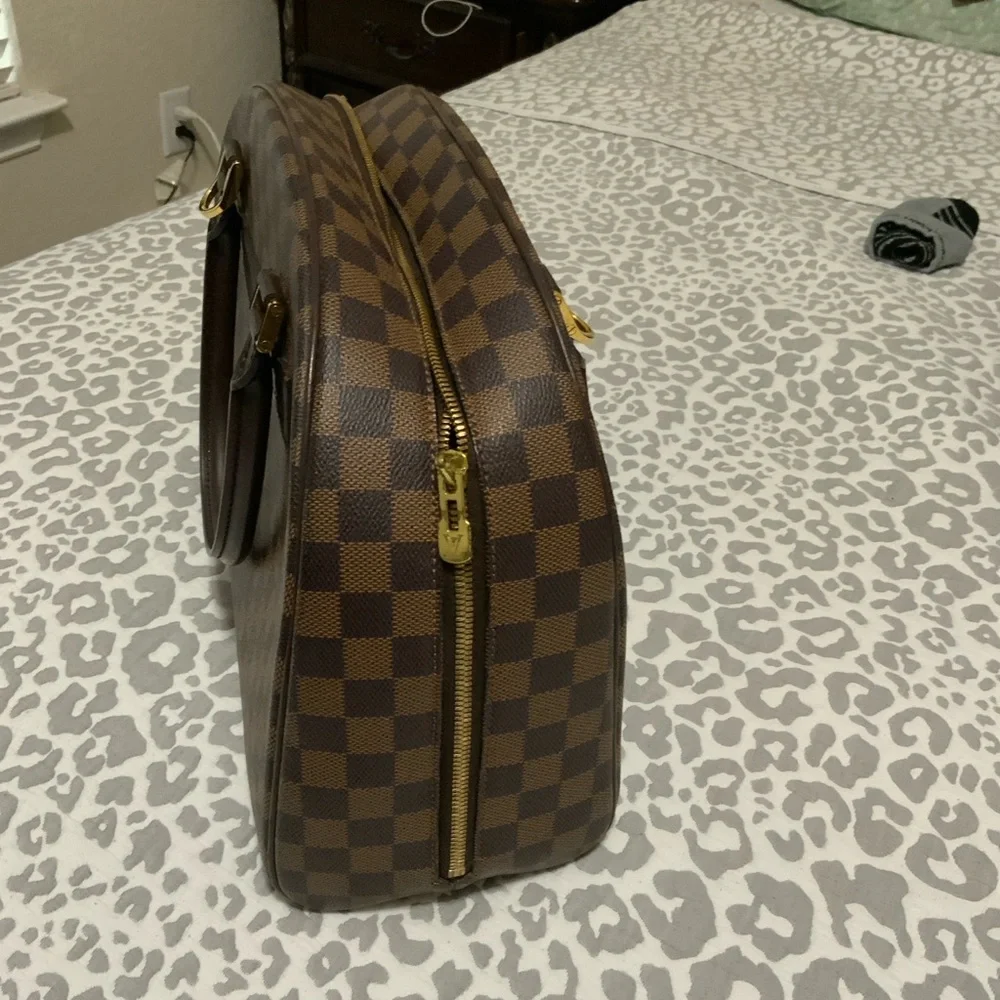 Luxury Brown Checkered Men's Bag